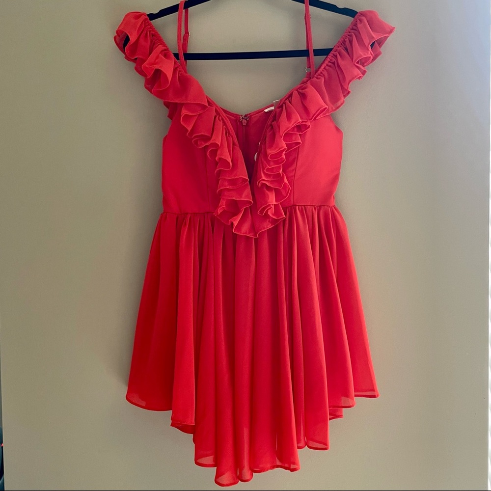 Thinking About You Red Romper